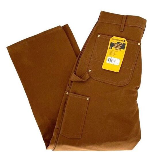 Carhartt Duck Double Knee Helmets To Hardhats Work Pants Loose Fit Mens 32x30 NW - Picture 2 of 9